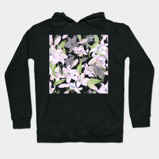 White pink lilies Hoodie